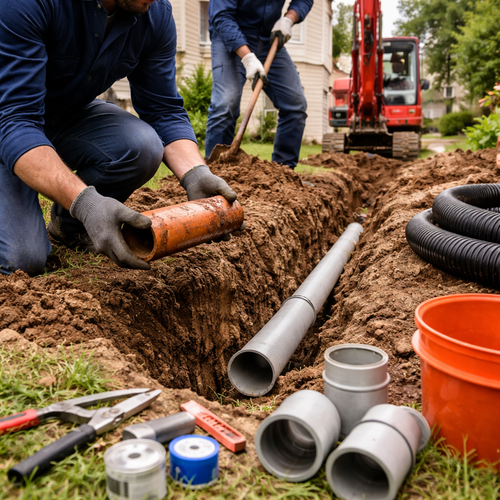 sewer line